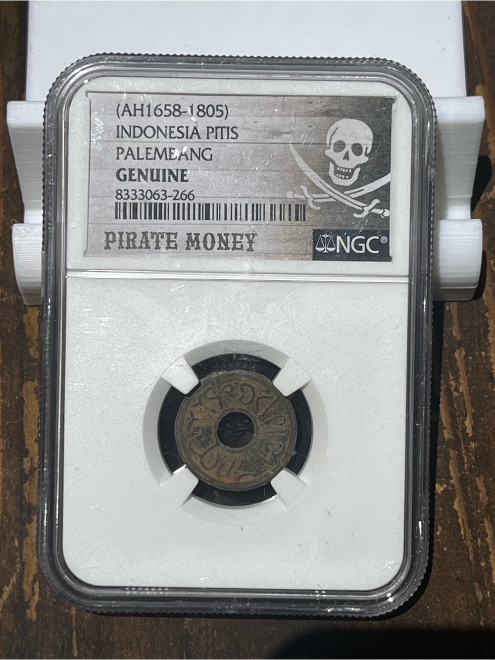 Indonesia Palembang Pirate Money Coin - Brown - Genuine